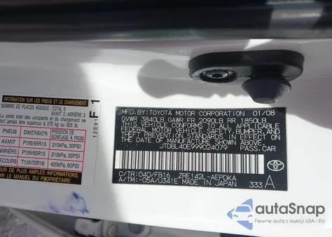 2009 Toyota Corolla Le z USA, uszkodzony, nr VIN JTDBL40E999024079